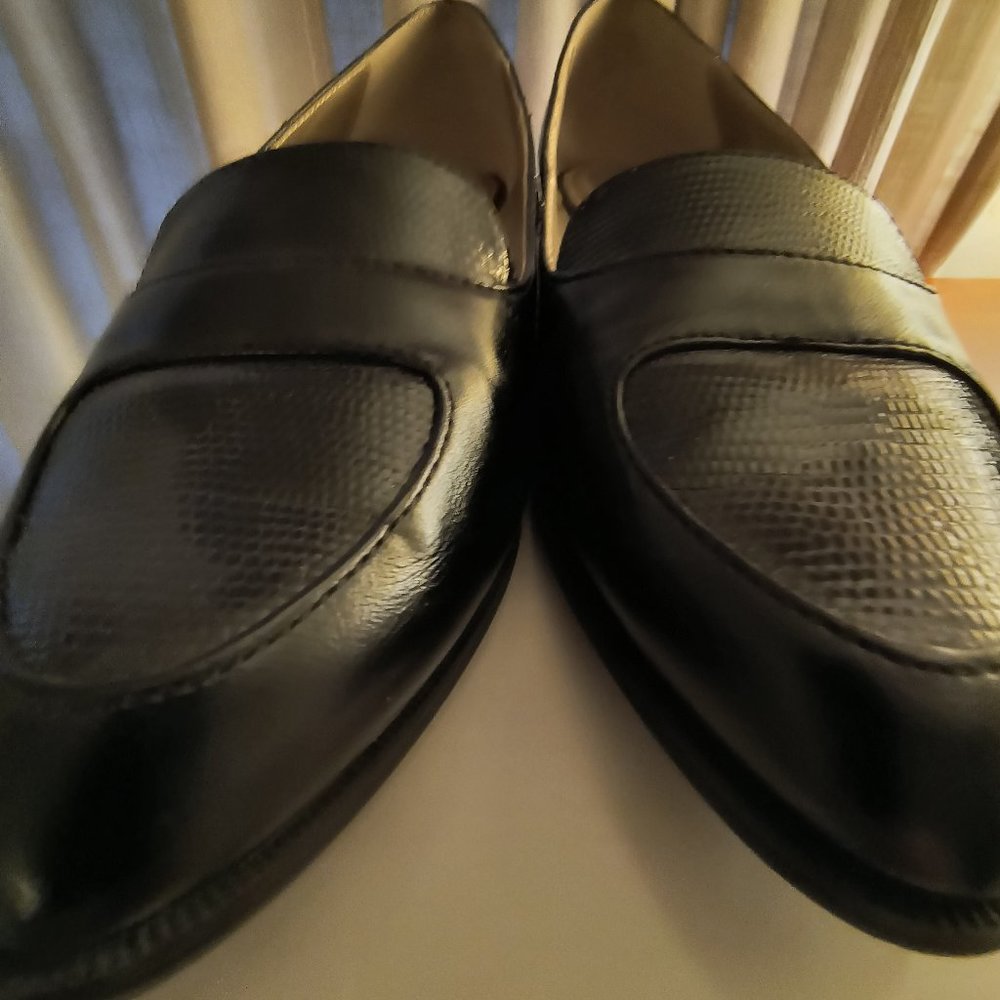 Alfani Women's Black Step n Flex Flat Shoes Slip-On - Size 7.5 Medium